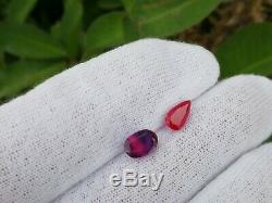 3 Carat Top Quality Ruby cut 2 Pieces From Jakdalak, Afghanistan