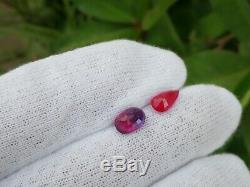 3 Carat Top Quality Ruby cut 2 Pieces From Jakdalak, Afghanistan