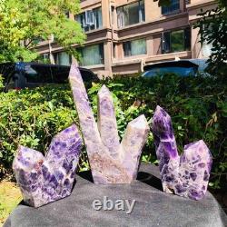 3 Pieces 2520g Natural Dreamy Purple Crystal Multi Pointed Pillars Healing 1168