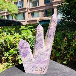 3 Pieces 2520g Natural Dreamy Purple Crystal Multi Pointed Pillars Healing 1168