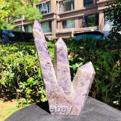 3 Pieces 2520g Natural Dreamy Purple Crystal Multi Pointed Pillars Healing 1168