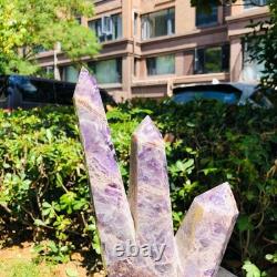 3 Pieces 2520g Natural Dreamy Purple Crystal Multi Pointed Pillars Healing 1168