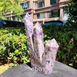 3 Pieces 2520g Natural Dreamy Purple Crystal Multi Pointed Pillars Healing 1168