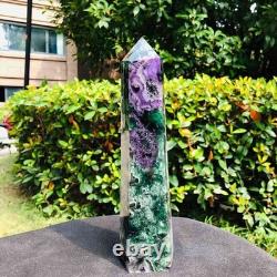 3 Pieces 8.51LB Natural Colour Fluorspar Quartz Crystal Energy Column 1340