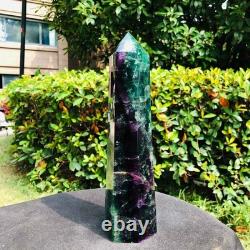 3 Pieces 8.51LB Natural Colour Fluorspar Quartz Crystal Energy Column 1340