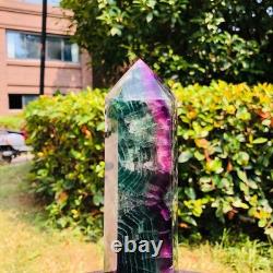 3 Pieces 8.51LB Natural Colour Fluorspar Quartz Crystal Energy Column 1340