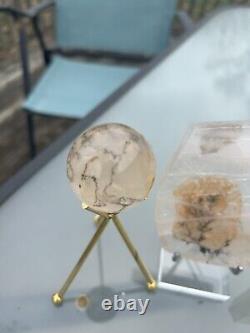 3-pc Natural Clear Dendritic Quartz Crystal. Display