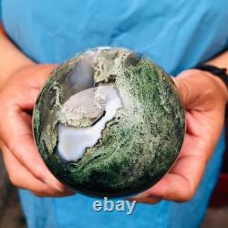 3 pieces 4.57LB Natural Water Grass Agate Ball Quartz Crystal Specimen 2115