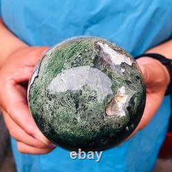 3 pieces 4.57LB Natural Water Grass Agate Ball Quartz Crystal Specimen 2115