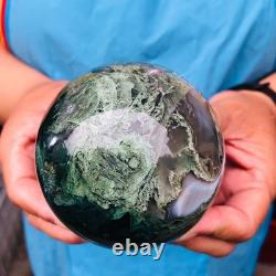 3 pieces 4.57LB Natural Water Grass Agate Ball Quartz Crystal Specimen 2115