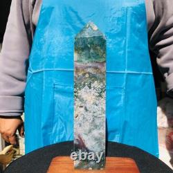 3 pieces 5.25LB Natural Aquatic Agate Crystal Pillar Quartz obelisk Healing 2694