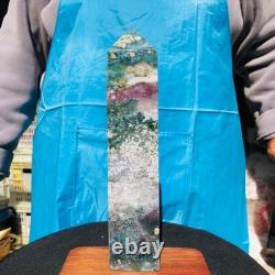 3 pieces 5.25LB Natural Aquatic Agate Crystal Pillar Quartz obelisk Healing 2694