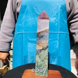 3 pieces 5.25LB Natural Aquatic Agate Crystal Pillar Quartz obelisk Healing 2694
