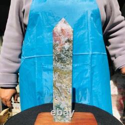 3 pieces 5.25LB Natural Aquatic Agate Crystal Pillar Quartz obelisk Healing 2694