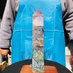 3 pieces 5.25LB Natural Aquatic Agate Crystal Pillar Quartz obelisk Healing 2694