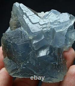 3kg Purplish Blue Color Fluorite Cubic Crystals Cluster Specimens-Pk 22 pieces