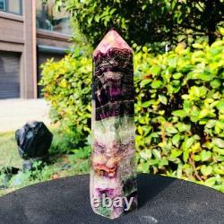 3piec 5.17LB Natural Fluorite crystal Hexagonal point Column Healing Reiki 1341