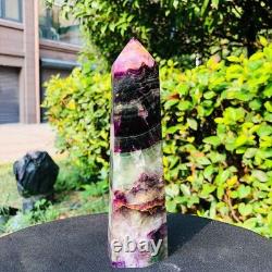 3piec 5.17LB Natural Fluorite crystal Hexagonal point Column Healing Reiki 1341