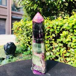 3piec 5.17LB Natural Fluorite crystal Hexagonal point Column Healing Reiki 1341