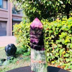 3piec 5.17LB Natural Fluorite crystal Hexagonal point Column Healing Reiki 1341