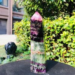 3piec 5.17LB Natural Fluorite crystal Hexagonal point Column Healing Reiki 1341