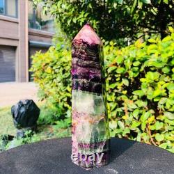 3piec 5.17LB Natural Fluorite crystal Hexagonal point Column Healing Reiki 1341