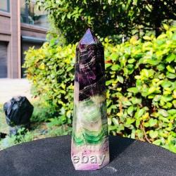 3piec 5.17LB Natural Fluorite crystal Hexagonal point Column Healing Reiki 1341