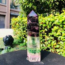 3piec 5.17LB Natural Fluorite crystal Hexagonal point Column Healing Reiki 1341
