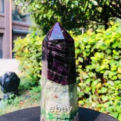 3piec 5.17LB Natural Fluorite crystal Hexagonal point Column Healing Reiki 1341