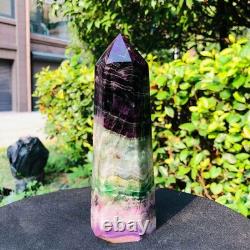3piec 5.17LB Natural Fluorite crystal Hexagonal point Column Healing Reiki 1341