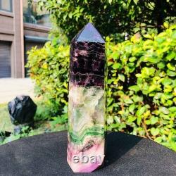 3piec 5.17LB Natural Fluorite crystal Hexagonal point Column Healing Reiki 1341