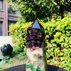 3piec 5.17LB Natural Fluorite crystal Hexagonal point Column Healing Reiki 1341