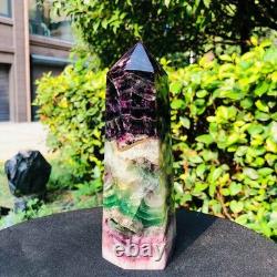 3piec 5.17LB Natural Fluorite crystal Hexagonal point Column Healing Reiki 1341