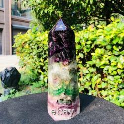 3piec 5.17LB Natural Fluorite crystal Hexagonal point Column Healing Reiki 1341