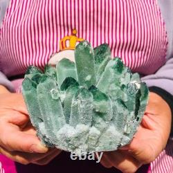 3pieces 4.55LB New Find green PhantomQuartz Crystal Cluster MineralSpecimen 712