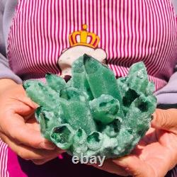 3pieces 4.55LB New Find green PhantomQuartz Crystal Cluster MineralSpecimen 712