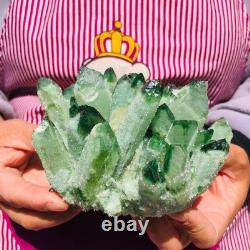 3pieces 5.28LB New Find green PhantomQuartz Crystal Cluster MineralSpecimen 711