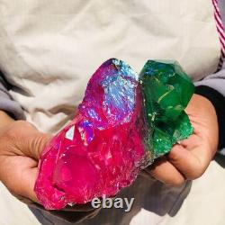 3pieces 5.32LB Color Flame Aura Electroplate Quartz Crystal Specimen Healing 722