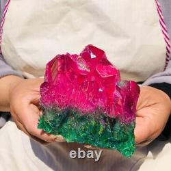 3pieces 5.32LB Color Flame Aura Electroplate Quartz Crystal Specimen Healing 722