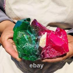 3pieces 5.32LB Color Flame Aura Electroplate Quartz Crystal Specimen Healing 722