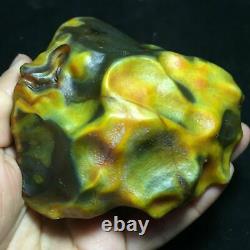 401g Bonsai Suiseki-Natural Gobi Agate Eyes Stone Rare & Stunning Piece