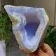 417g Natural Blue Striped Agate Crystal Chunks Piece Form Mineral Specimens