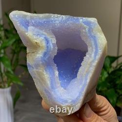 417G Natural Blue striped agate Crystal Chunks piece form Mineral Specimens