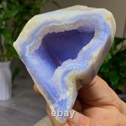 417G Natural Blue striped agate Crystal Chunks piece form Mineral Specimens