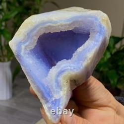 417G Natural Blue striped agate Crystal Chunks piece form Mineral Specimens