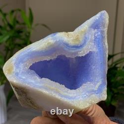 417G Natural Blue striped agate Crystal Chunks piece form Mineral Specimens