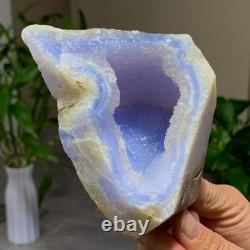 417G Natural Blue striped agate Crystal Chunks piece form Mineral Specimens