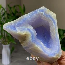 417G Natural Blue striped agate Crystal Chunks piece form Mineral Specimens