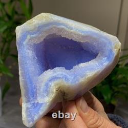 417G Natural Blue striped agate Crystal Chunks piece form Mineral Specimens