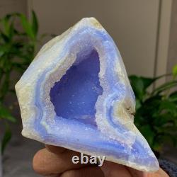 417G Natural Blue striped agate Crystal Chunks piece form Mineral Specimens
